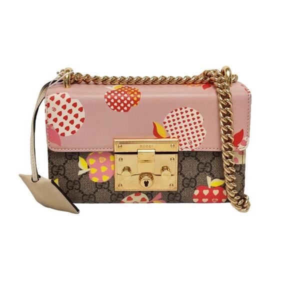 Gucci GG Supreme Les Pommes Padlock Shoulder Bag - Picture 1 of 5